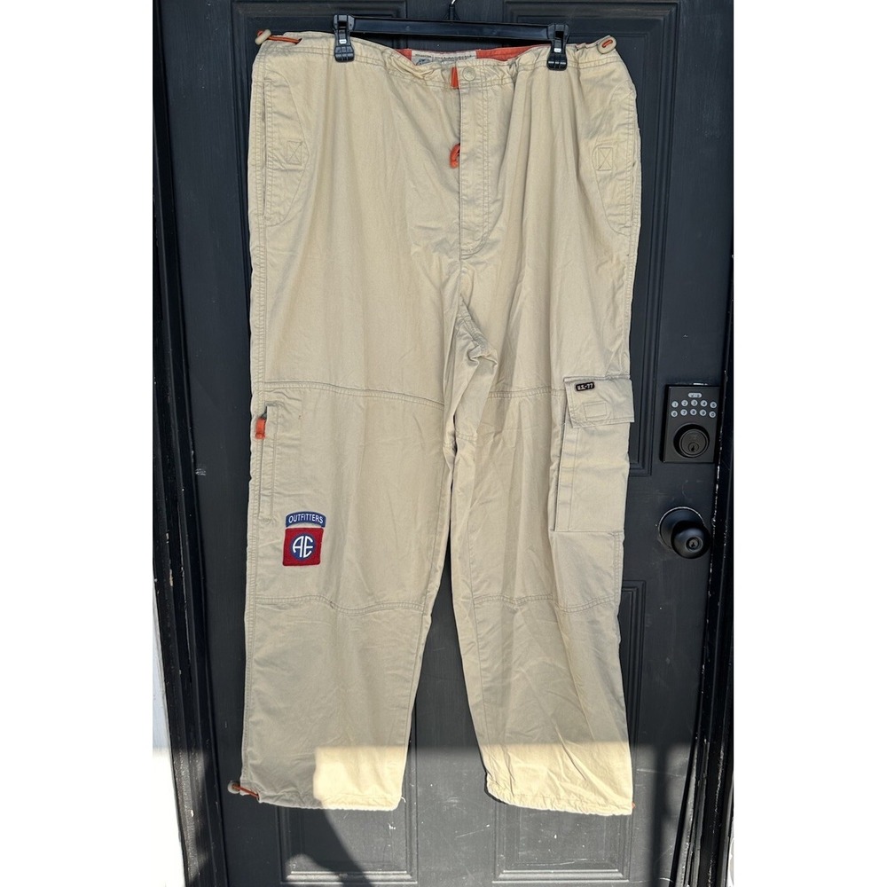 Vintage Y2K American Eagle Cargo Pants Military Skater Wide‎ Leg Baggy 36x32